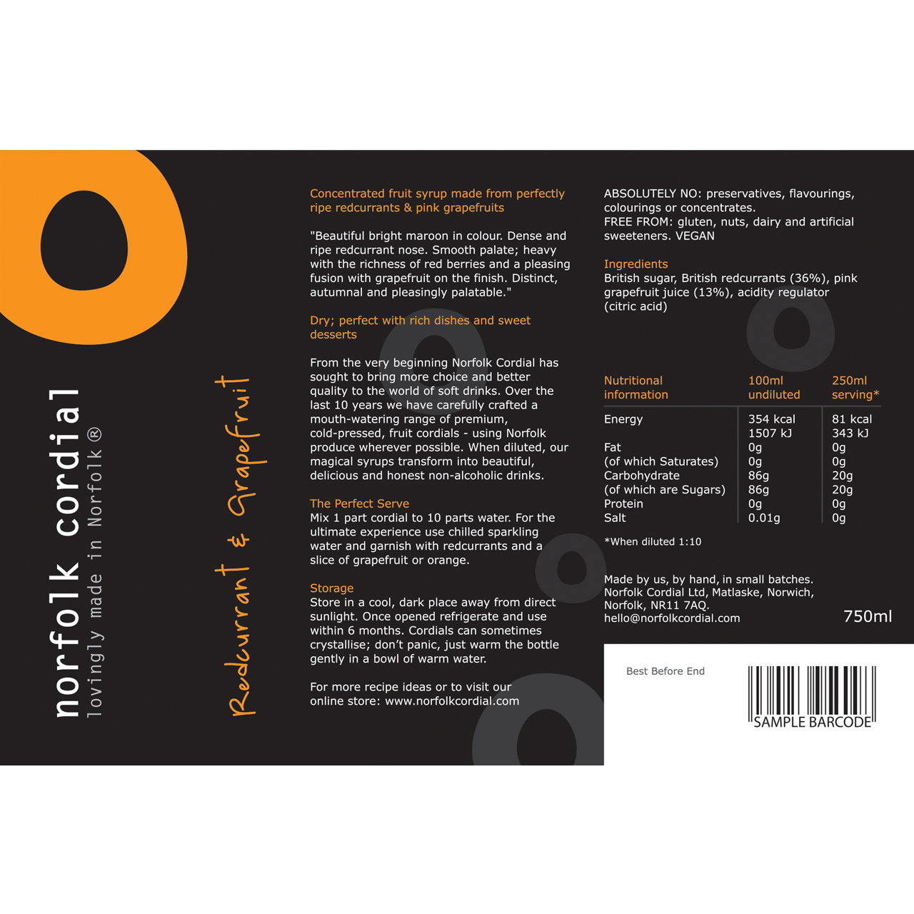 Redcurrant & Grapefruit 750ml